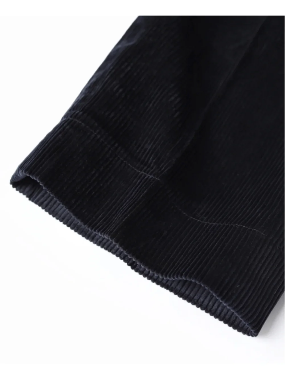 NON STOCK Corduroy Pants Men Pleated Casual Trousers Loose Workwear L 34
